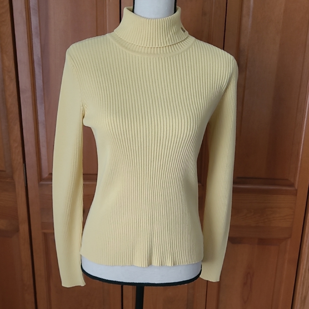 Ralph Lauren Yellow Ribbed Sweater